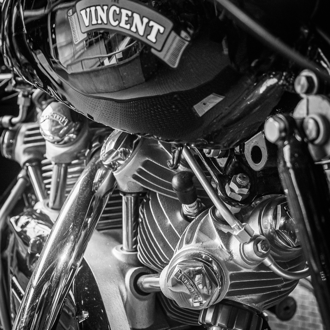 Vincent motorcycle engine detail