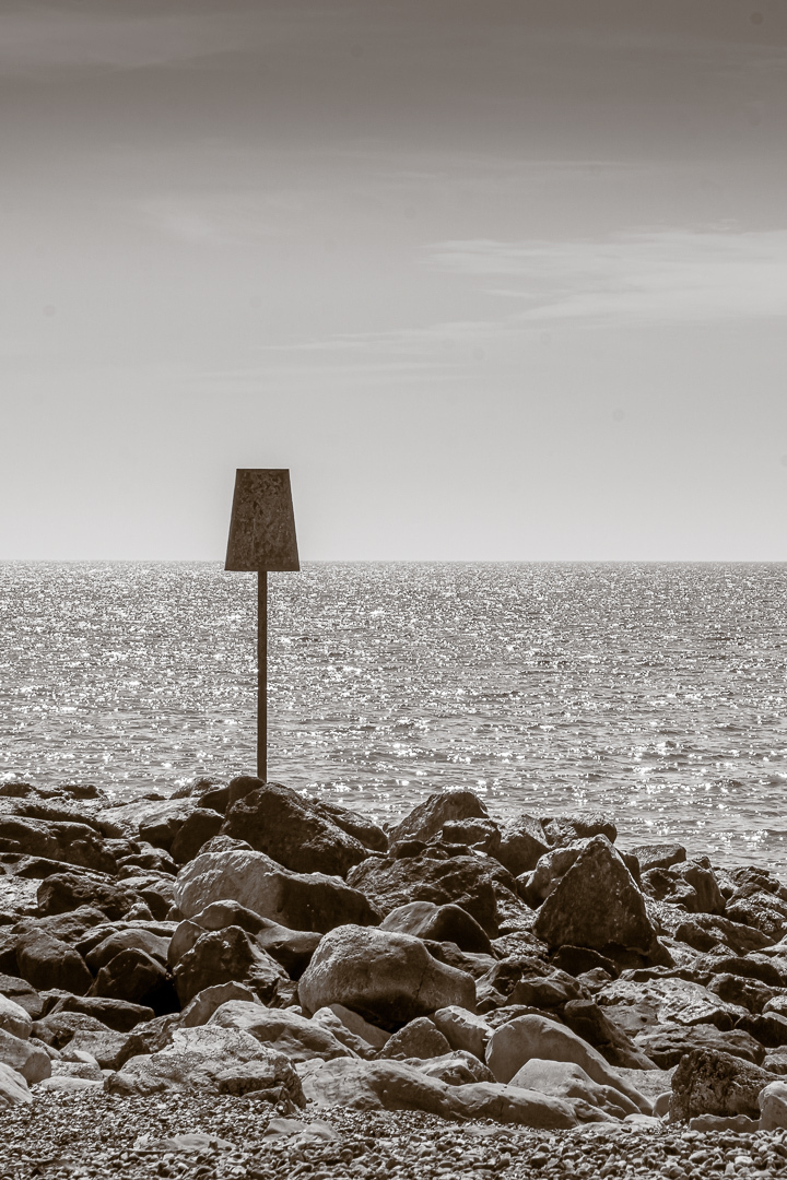 black & white marker buoy photo