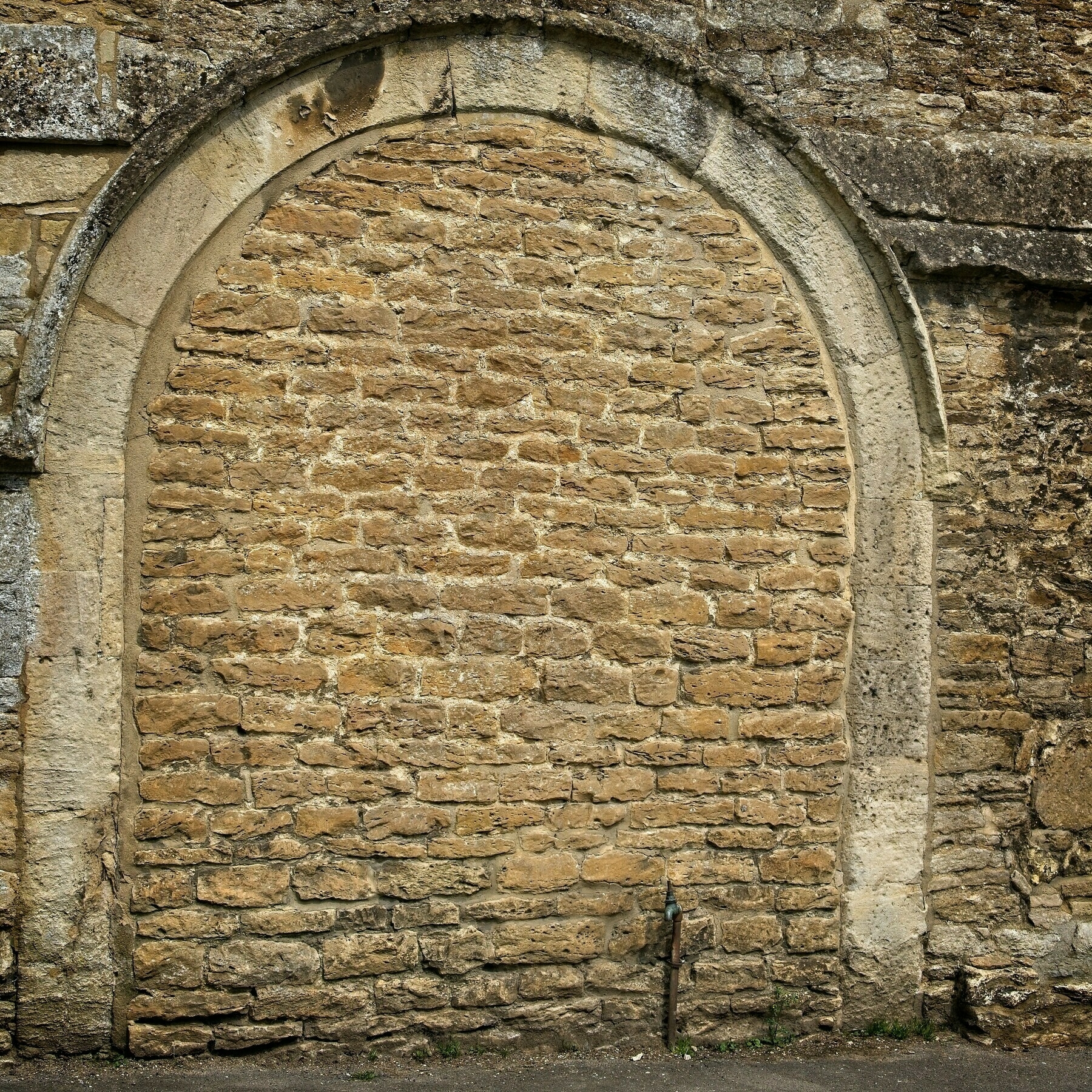 photo of a bricked up door